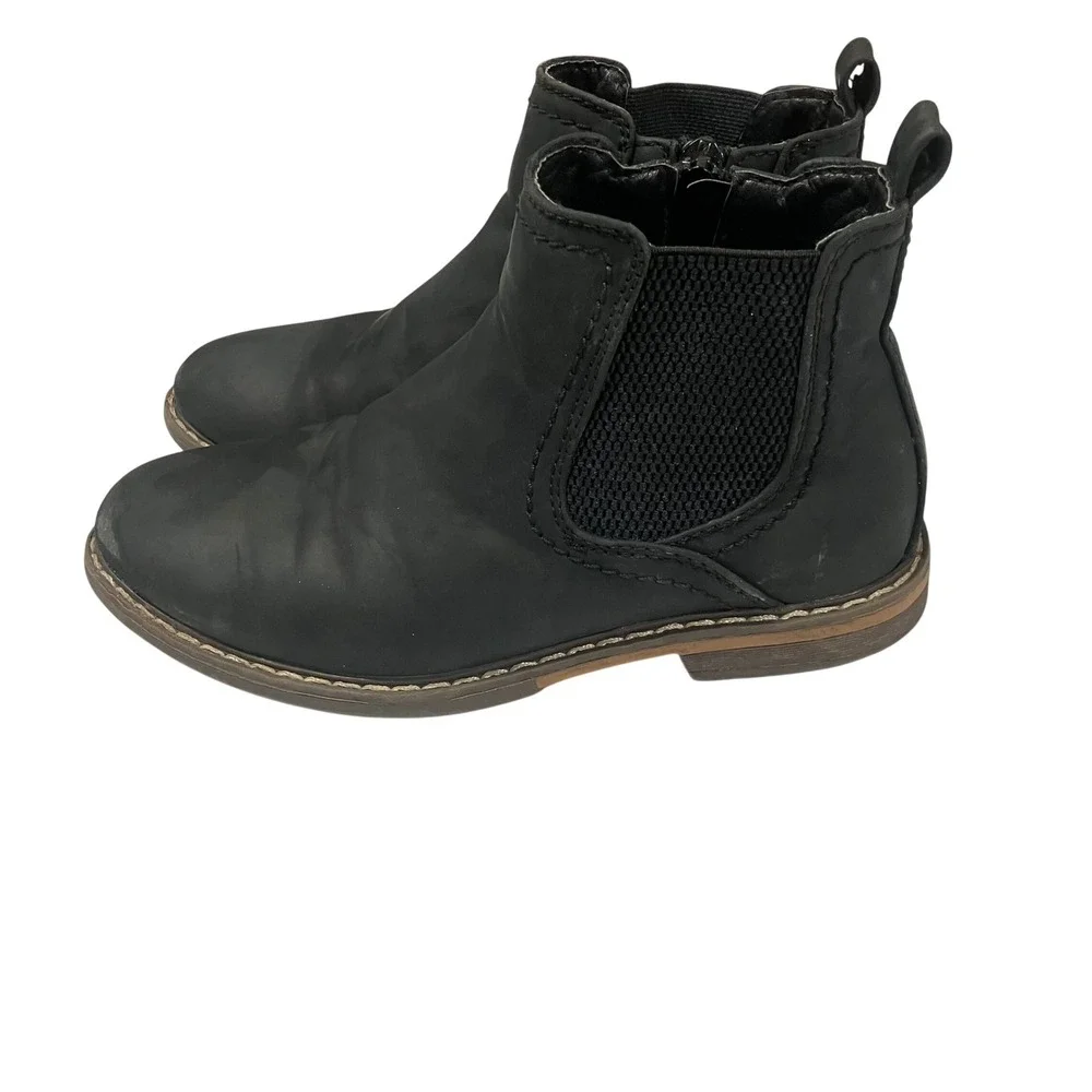 Ashford Hayes Middleton Boys Black Chelsea Boots Side Zip Size 13 M 436643‎